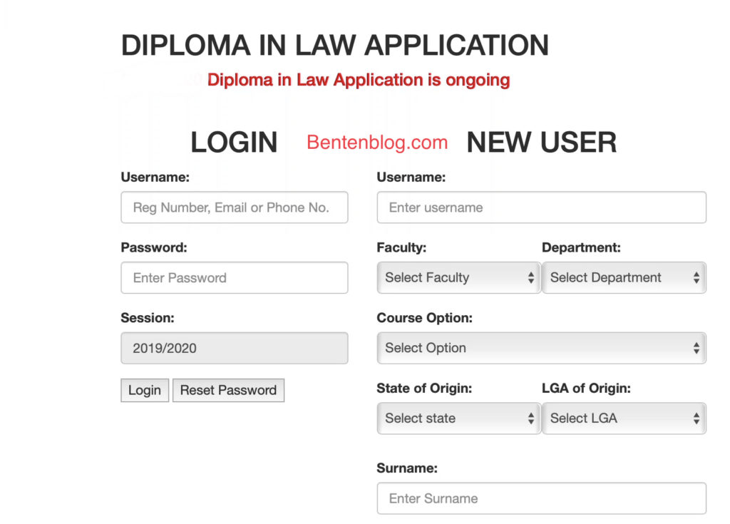 Guidelines to apply for UNIPORT diploma in law admission