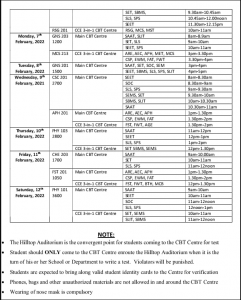 FUTA Cbt Timetable 2020-2021 B - IsMySchool